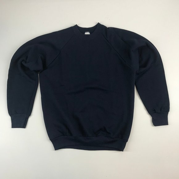 Vintage MADE IN USA Fruit of the Loom sweatshirts Navy NWT - Picture 2 of 7